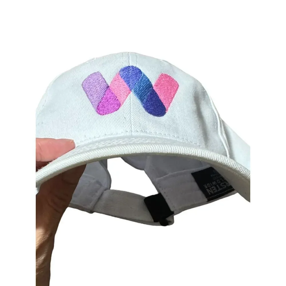 Baseball Hat Logo Letter W Off White Adjustable Pink Blue Purple Golf Sun